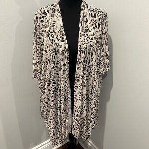 Leopard Mesh Kimono